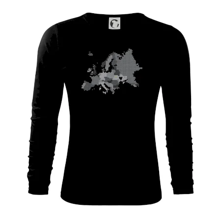 Mapa Európy - srdce v Ukrajine