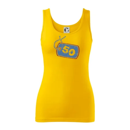 50 na krku štítok
