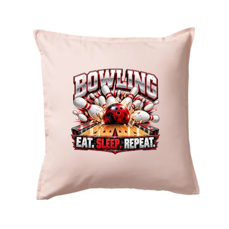 Bowlingová guľa a kolky eat sleep repeat