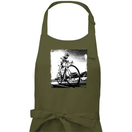 Cyklista čiernobiela cesta