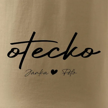 Otecko - tričko s menami deti