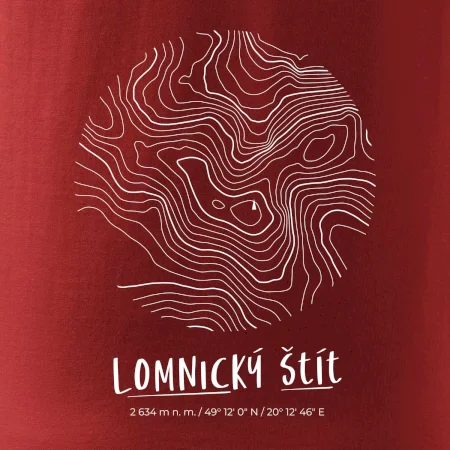 Lomnický štít - vrstevnice v kruhu