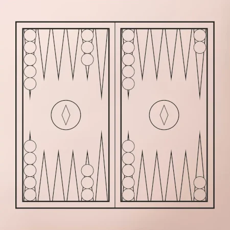 Backgammon čiernobiely