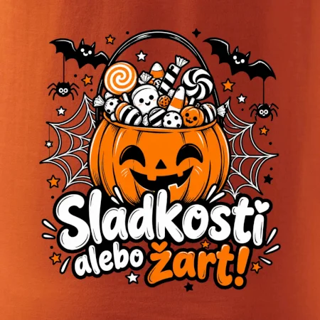 Sladkosť alebo žart tekvicový košík