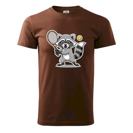 Mýval hrá tenis kreslený