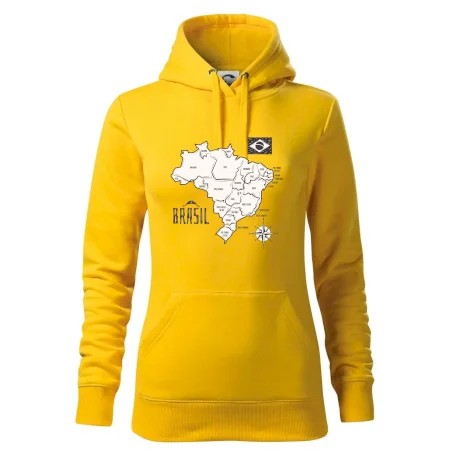 Brazília mapa s názvami regiónov