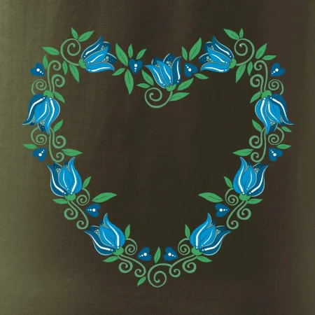 Modré tulipánové srdiečko (Pecka design)
