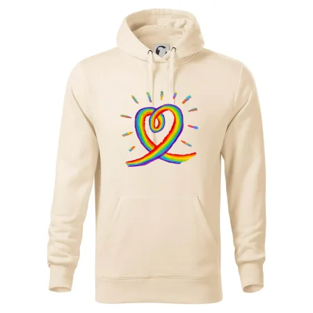 Srdce pride dúha kreslená