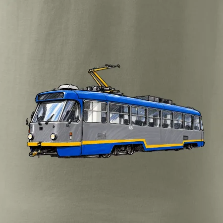 T3R SLF modrošedá kresba fixem
