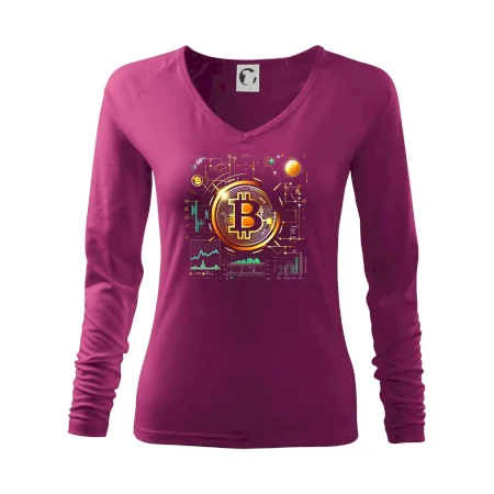 Bitcoin logo s grafmi