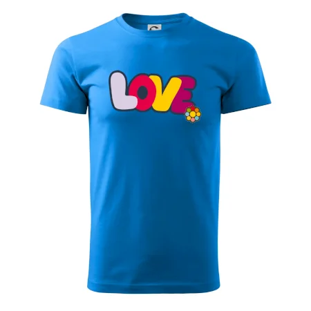 Love nápis s kvetinou