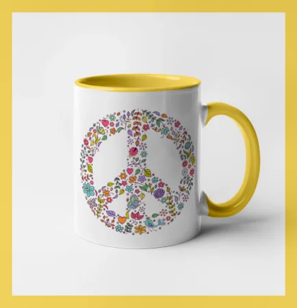 Peace symbol lístočky