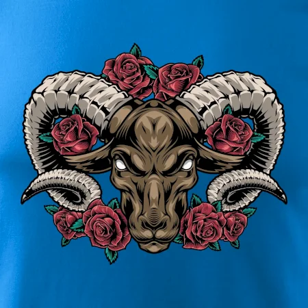 Hlava barana s ružami