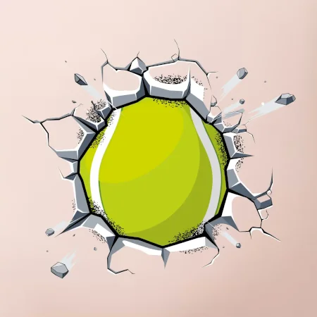 Tenisová loptička v triku