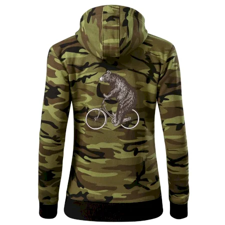 Medveď na bicykli