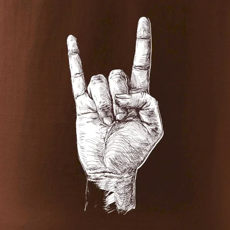Rocková ruka kreslená