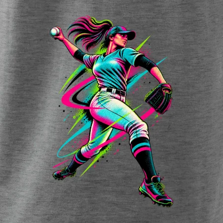 Baseballová nadhazovačka neonový pop art