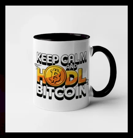 3D nápis Keep Calm and HODL Bitcoin