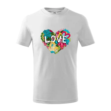 Love nápis květovaný
