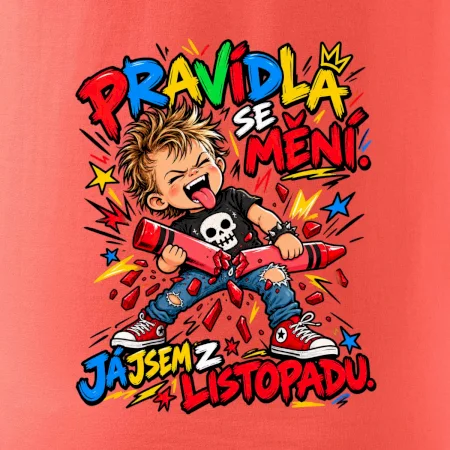 Pravidla se mění listopadový rebel s rozlomenou pastelkou