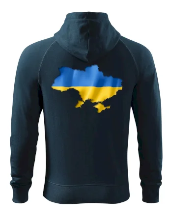 Ukrajina vlajka mapa