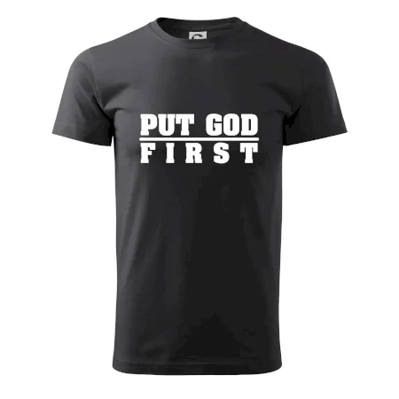 Put God first hrubý nápis