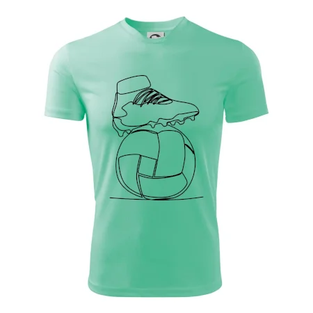 Futbalová lopta kopačka jedným ťahom