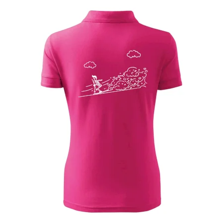 Kreslený lyžiar na horách