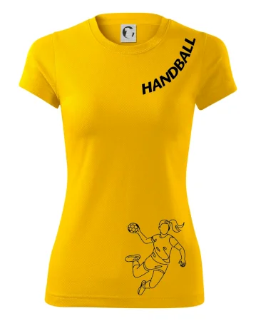 Handball nápis šikmo - dievča
