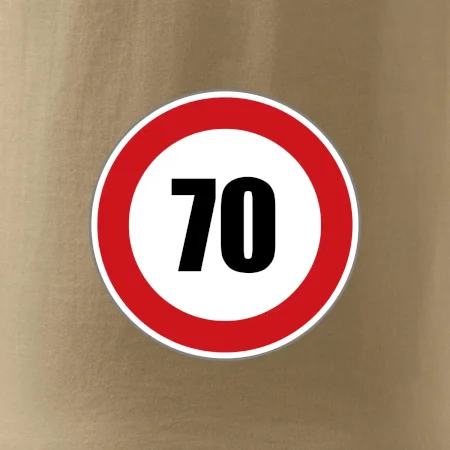 Dopravná značka - obmedzenie rýchlosti 70