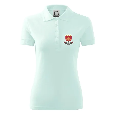 Folklór na prsníku tulipán