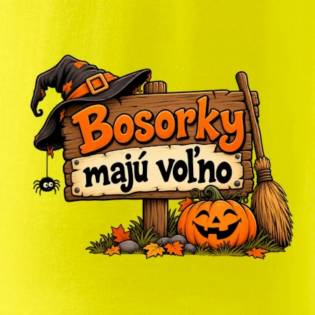 Bosorky majú voľno - tabuľa s tekvicou