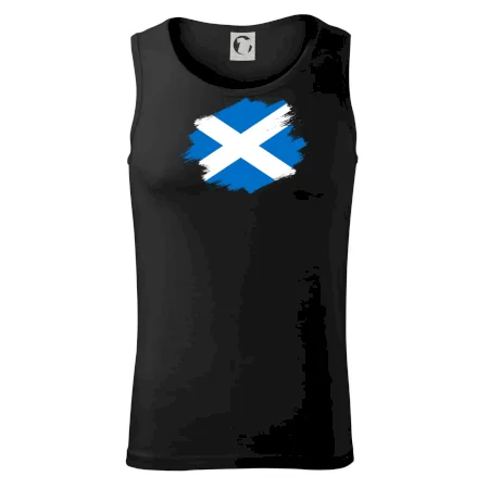 Škótska vlajka kreslená štetcom