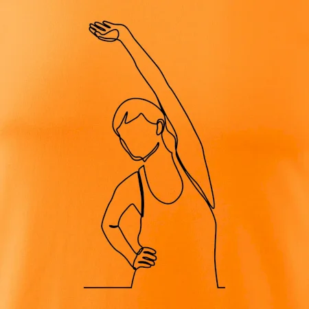 Preťahujúca sa žena jedným ťahom