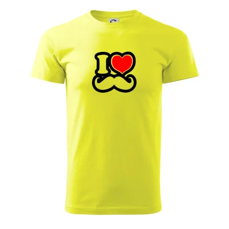 i love mustache - obrys