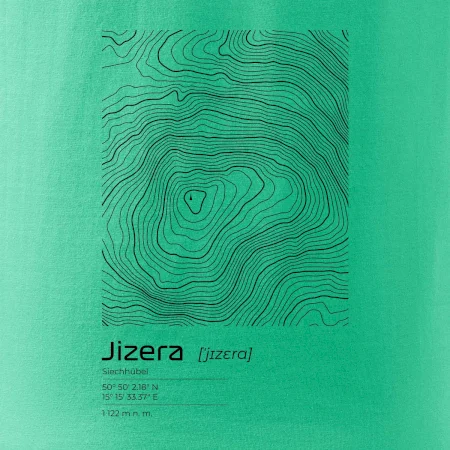 Jizera - vrstevnice v obdĺžniku