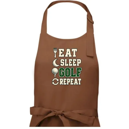 Eat sleep golf repeat typografie