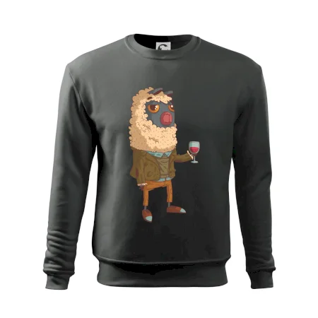 Alpaka s vínom muž