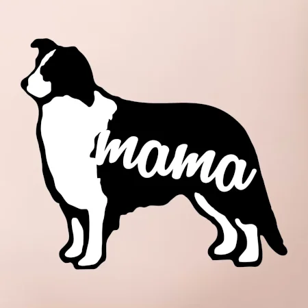Border kolie mama obrys