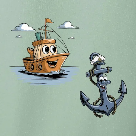 Parové tričko - Loď a kotva