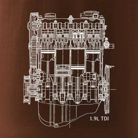 Motor Škoda/ VW 1.9L  TDI ze předu