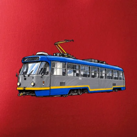 T3R SLF modrošedá kresba fixem