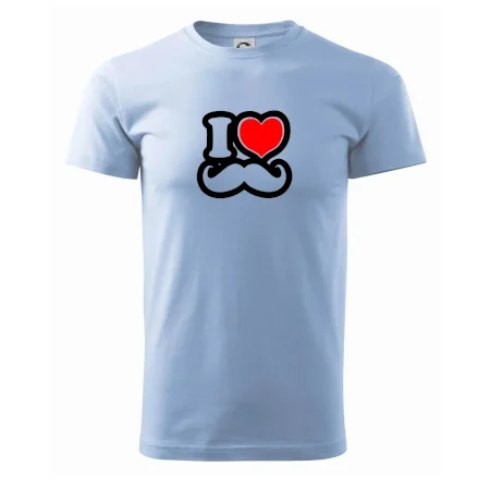 i love mustache - obrys