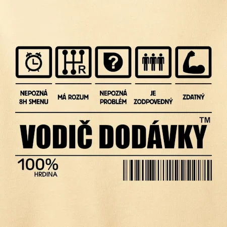 Čiarový kód - Vodič dodávky