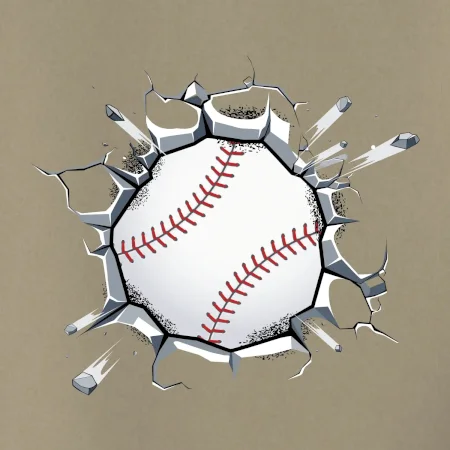 Baseball lopta v triku