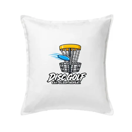 Discgolfový kôš s letiacim diskom eat sleep repeat