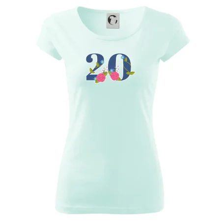 Kvetinové číslo kreslené - 20