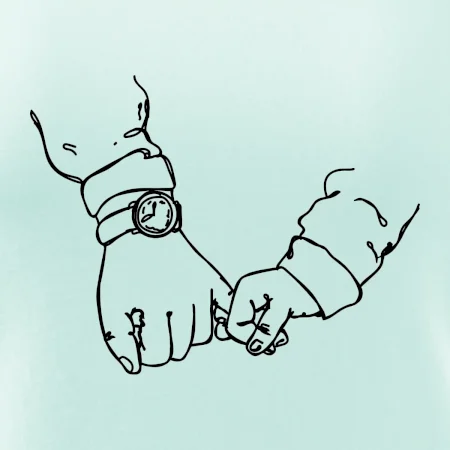 Otec a syn ruky obrys