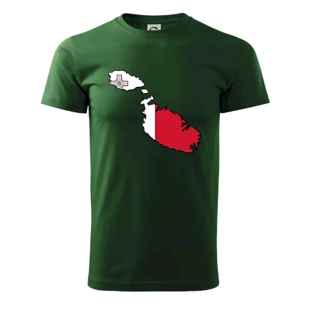Mapa Malta s vlajkou