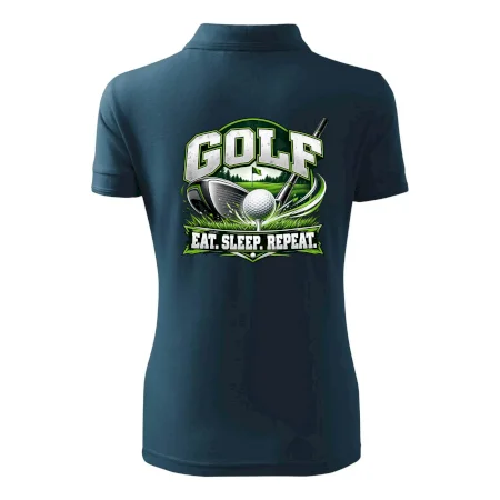 Golfová palica s loptičkou eat sleep repeat